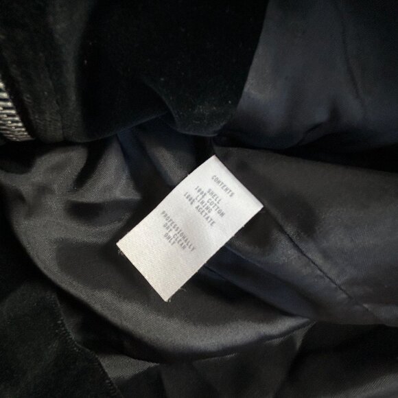 MDP Mario De Pinto Womens Black Velvet Blazer Jacket Zip Front Lined Lightweight - Picture 4 of 8